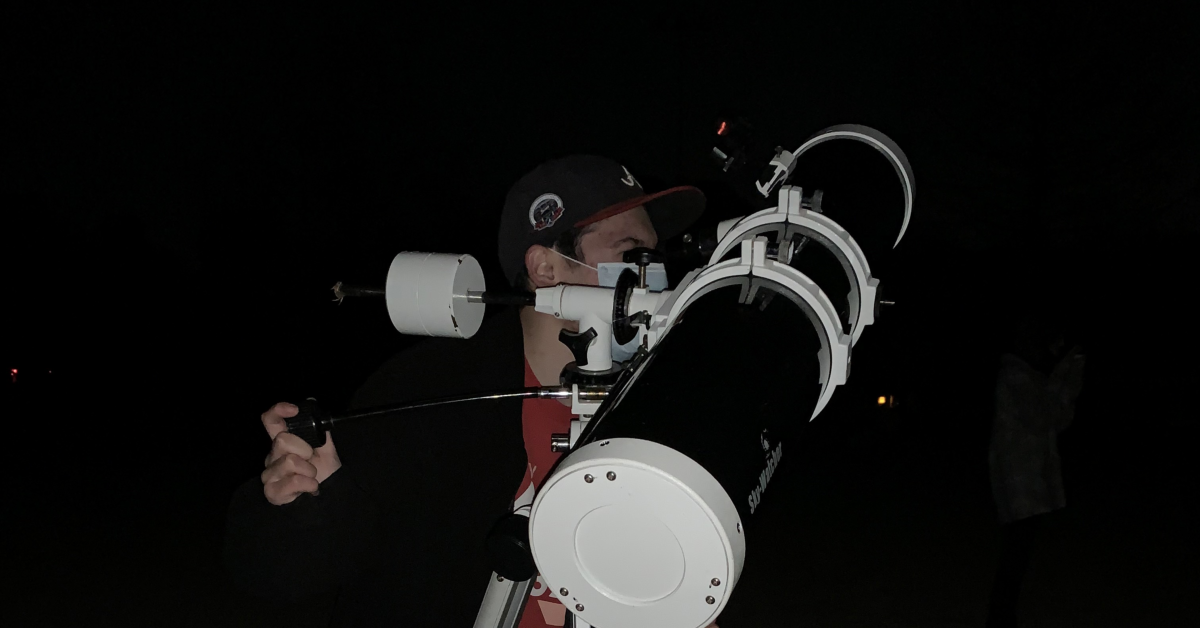 Creekview High School teacher, Ms. Panik, helped students with star-gazing project