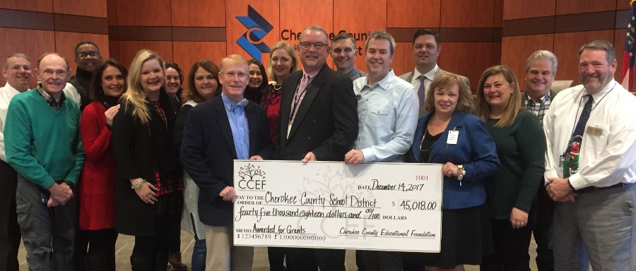 CCEF presents check for $45,018 to help with special grants